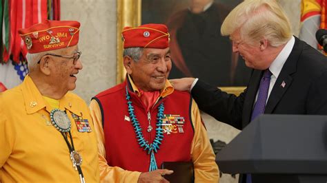 trump honored native american code talkers   white house    wrong