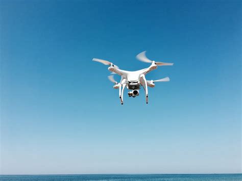 white drone  stock photo