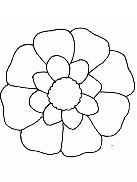 simple flower coloring page coloring home
