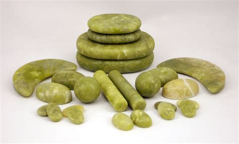 Hot Stone Massage 24 Green Jade Hot Cold Stones Ebay