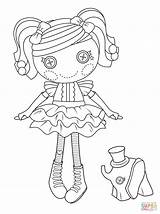Lalaloopsy Coloring Doll Peanut Pages Big Rag Dolls Printable Kids Button Color Cute Book Print Sheets Mermaid Drawing Paper sketch template