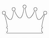 Crown Template Pattern Outline Printable Clipart Paper Princess Stencils Crafts Patternuniverse Print Birthday Templates Stencil Use Kings Patterns King Make sketch template