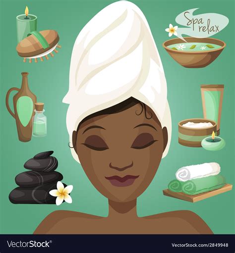 black woman  spa royalty  vector image vectorstock