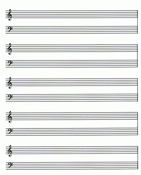 blank printable sheet   piano  printable templates