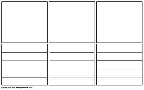 blank storyboard template  lines storyboard