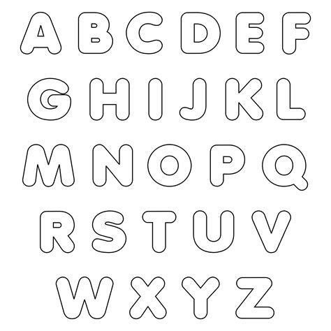 alphabet bubble letters  print printable form templates  letter