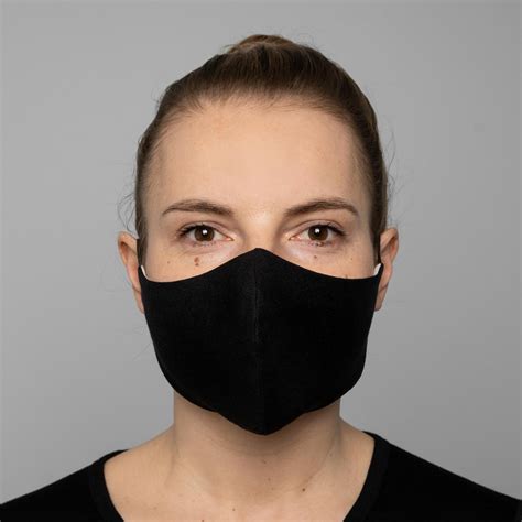 black protective reusable face mask   reusable black fabric