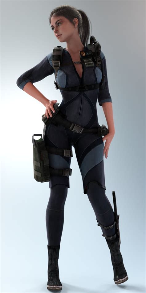 jill valentine revelations 3d render renderhub gallery