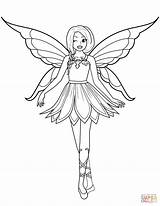 Colouring Fairies Fada Cute Wings sketch template