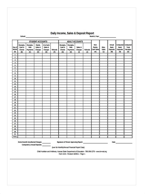sales report forms   ms word