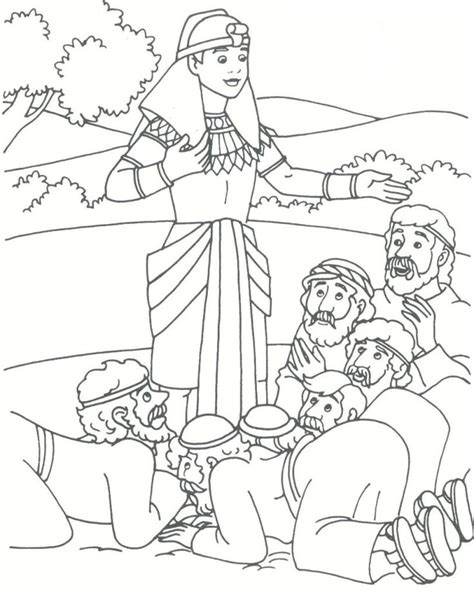 joseph forgives  brothers coloring page coloring home