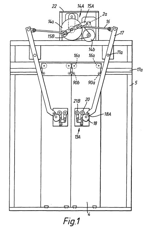 patent epb elevator door system google patents