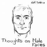 Face Male Drawing Stuff Sketches Thoughts Cartoon Girly sketch template