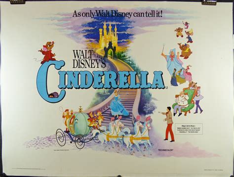 walt disney s cinderella original vintage fairy tale movie poster