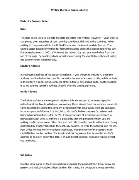 business letter template fillable printable  forms handypdf