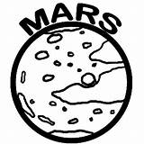 Mars Coloring Planet Pages Color Kids Space Bruno Silhouette Object Printable Getcolorings Getdrawings Luna Print sketch template