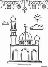 Coloriage Ramadan Mosque Dessin Imprimer sketch template