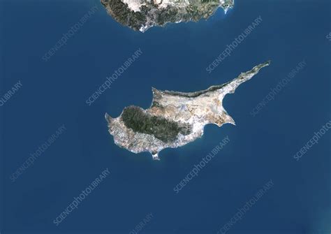 cyprus satellite image stock image  science photo library