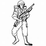 Coloring Pages Gun Machine Soldier sketch template