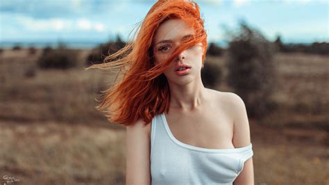 Wallpaper Face Sunlight Women Redhead Model Long