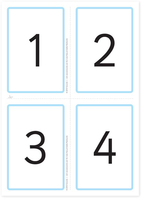 square cards   numbers