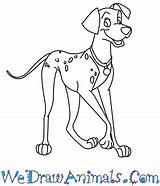 101 Dalmatians Pongo Dalmatian Draw Drawing Dog Easy Tutorial Print Tutorials Getdrawings Wedrawanimals sketch template