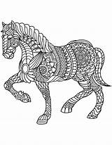 Coloring Horse Pages Zentangle Adults Printable Horses Adult Mandalas Para Kids Caballos Animales Colorear Colouring Animal Mandala Color Bestcoloringpagesforkids Caballo sketch template