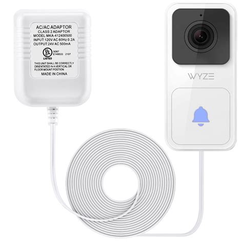 buy  volt transformer  wire power adapter compatible  wyze video doorbell vac ma