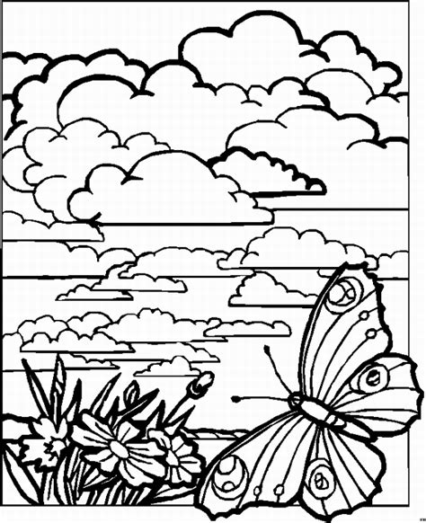 printable landscape coloring pages printable blank world