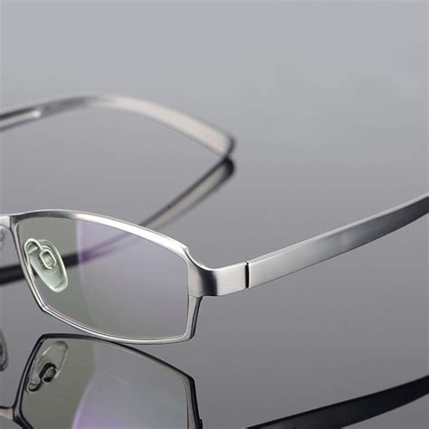width 145 pure titanium glasses frame men half rim eyewea classic