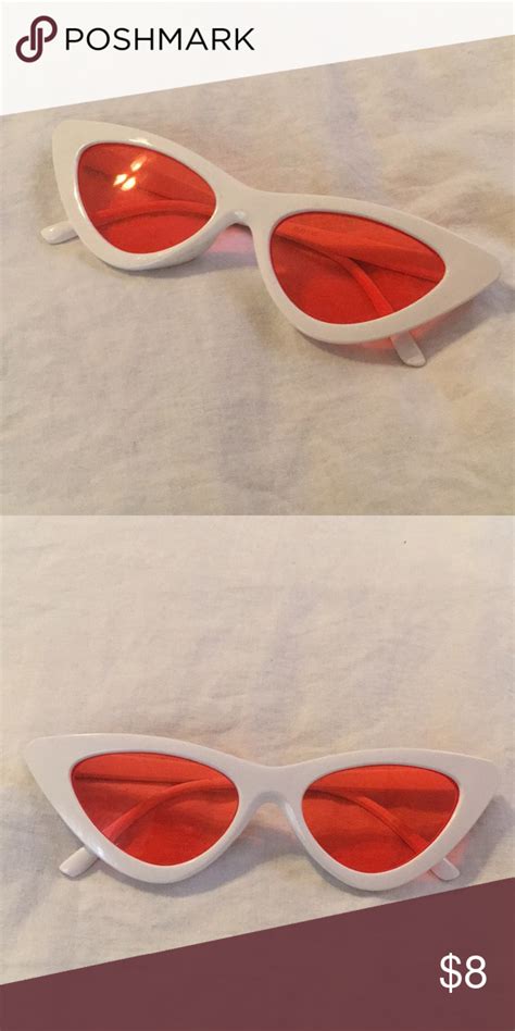 retro white and red sunglasses retro style white sunglasses with red