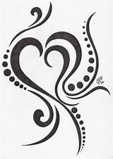 Tattoo Heart Tribal Drawing Tattoos Designs Cliparts Clipart Drawings Deviantart Simple Women Swirling Clip Rose Library Choose Board Tatoos Abstract sketch template