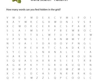 word search autumn