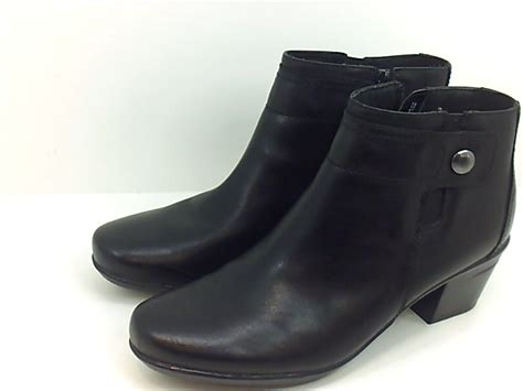 clarks women s emslie jada ankle boot black leather size 8 0 o0pi ebay