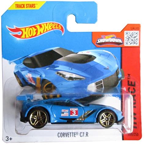 hot wheels short card hw race team corvette grand sport blue  xxx