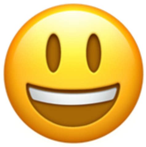 classic smiley face emoji   open mouth showing teeth  tall