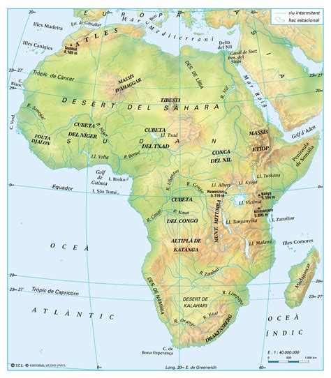 mapa fisic dafrica geografia  historia  eso