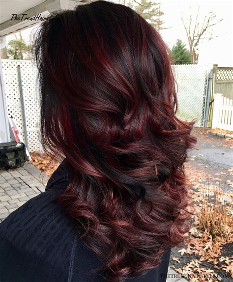 Espresso Hair With Red Wine Highlights 50 Shades Of