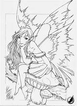 Coloring Pages Gothic Adults Bing Fairy sketch template