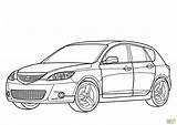 Hatchback Colorear Kleurplaat Nissan Altima Kleurplaten Maxima sketch template
