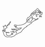 Bermuda Map Vector Silhouette Similar sketch template