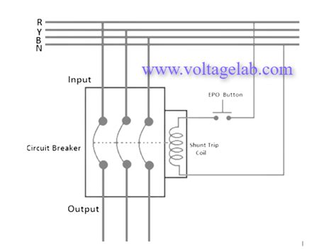 shunt trip breaker wiring diagram  wiring diagram