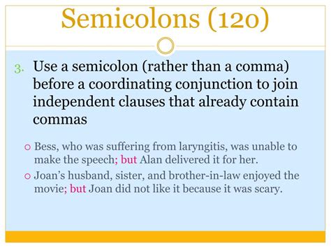 grammar semicolons colons powerpoint    id
