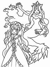 Mermaid Melody Pichi Pitch Coloring Cartoons Sirene Principesse Colorare Da Kb sketch template