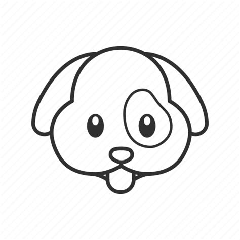 ideas  coloring dog head outline