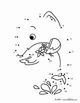 Dolphin Dot Game Dots Connect Hellokids Coloring Printable Worksheets Math Kids Templates Template Outline Print Pages Drawing Craft Games Pins sketch template