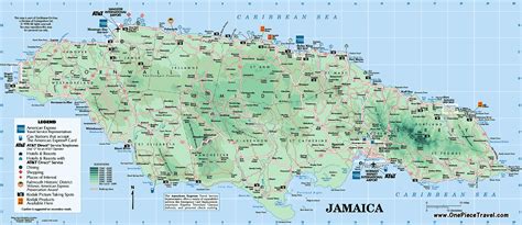 jamaica tourist attractions map