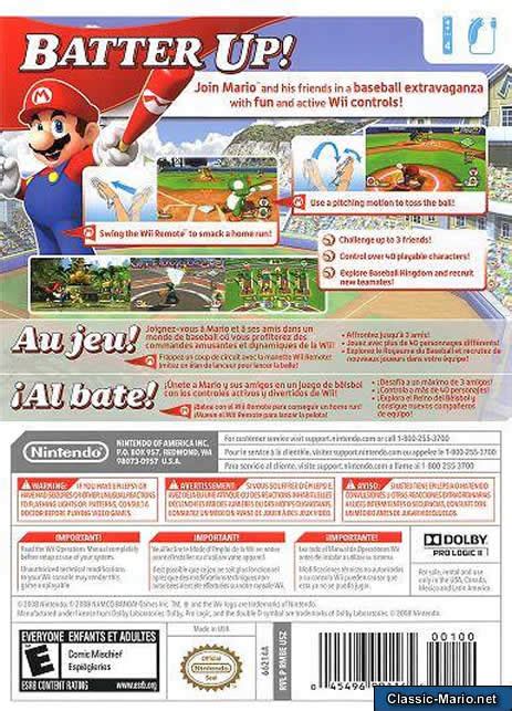 Mario Super Sluggers Wii Box Art