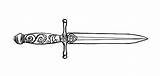 Dagger Drawing Adagas Corporal sketch template