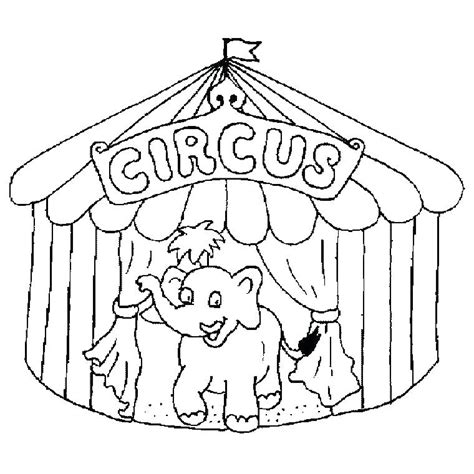 big top circus tent page coloring pages